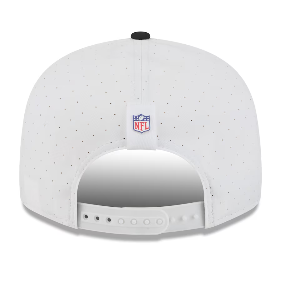 NEW ORLEANS SAINTS 2025 NFL TRAINING CAMP 9FIFTY SPLIT PANEL SNAPBACK HAT - WHITE