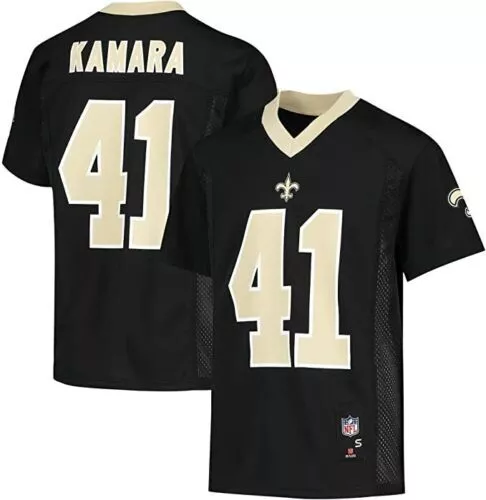 NEW ORLEANS SAINTS ALVIN KAMARA YOUTH MID TIER JERSEY - BLACK