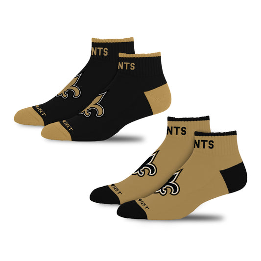 NEW ORLEANS SAINTS MEN'S FRONT AND CENTER 2-PACK SOCKS