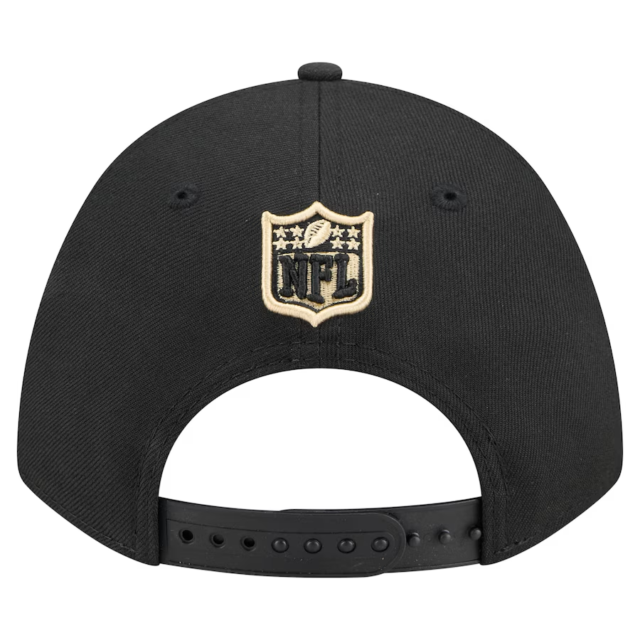 NEW ORLEANS SAINTS TEAM COLLECTION 9FORTY M-CROWN SNAPBACK ADJUSTABLE HAT - BLACK