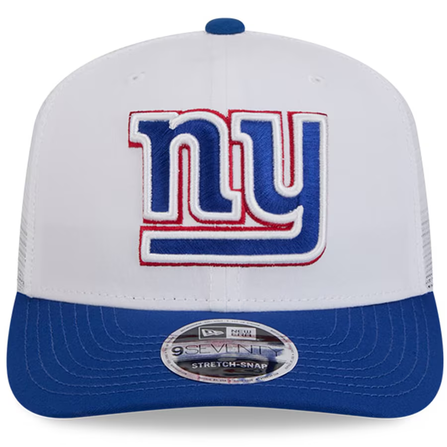 NEW YORK GIANTS 2024 NFL TRAINING CAMP 9SEVENTY STRETCH SNAP TRUCKER HAT - WHITE