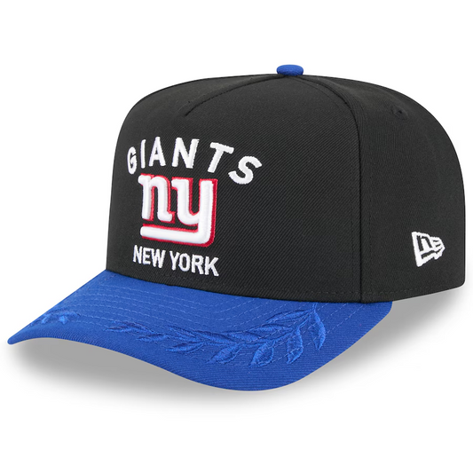 NEW YORK GIANTS 2025 NFL DRAFT 9FIFTY A-FRAME SNAPBACK HAT - BLACK/BLUE