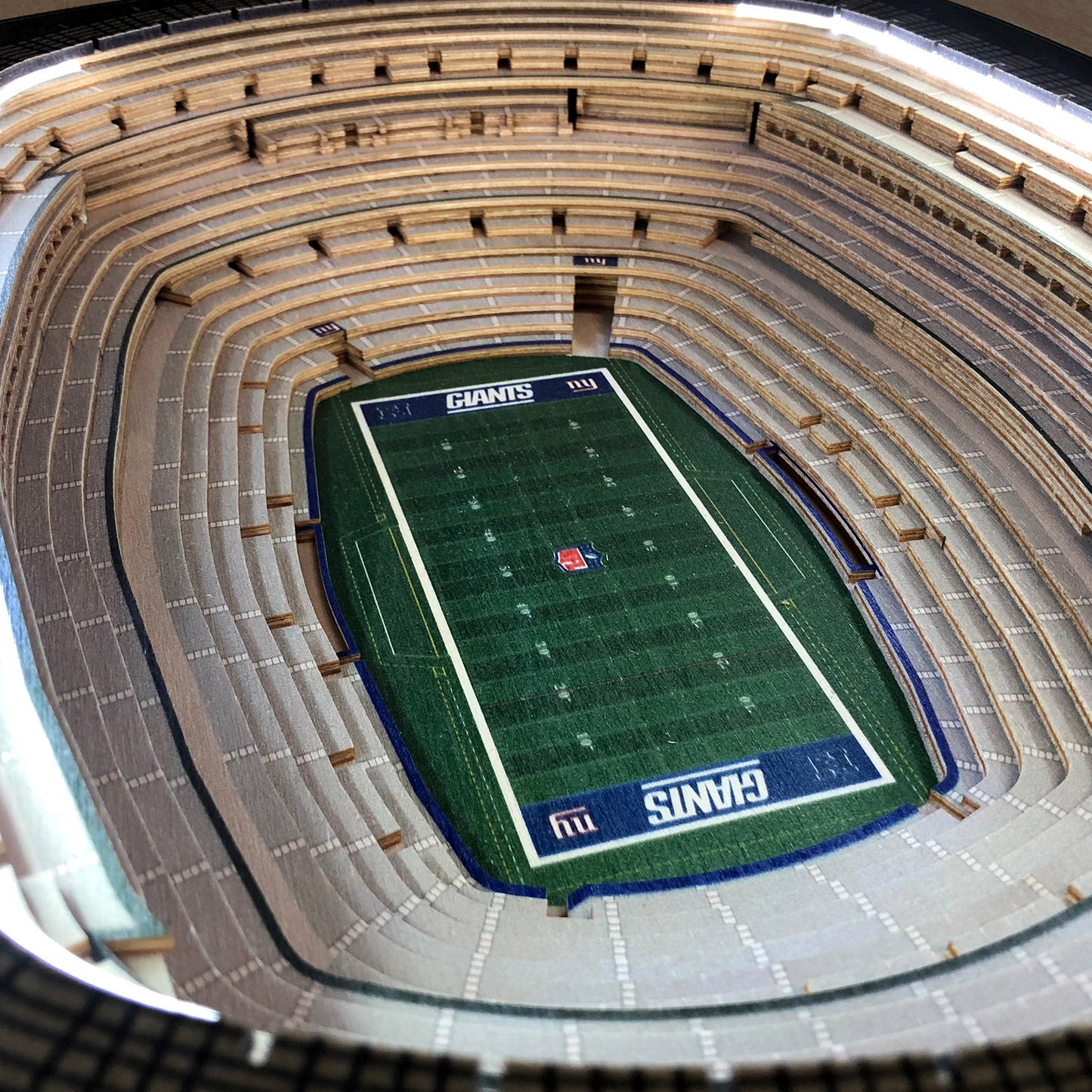 NEW YORK GIANTS 25 LAYER 3D STADIUM LIGHTED END TABLE