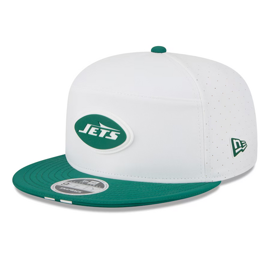 NEW YORK JETS 2025 NFL TRAINING CAMP 9FIFTY SPLIT PANEL SNAPBACK HAT - WHITE