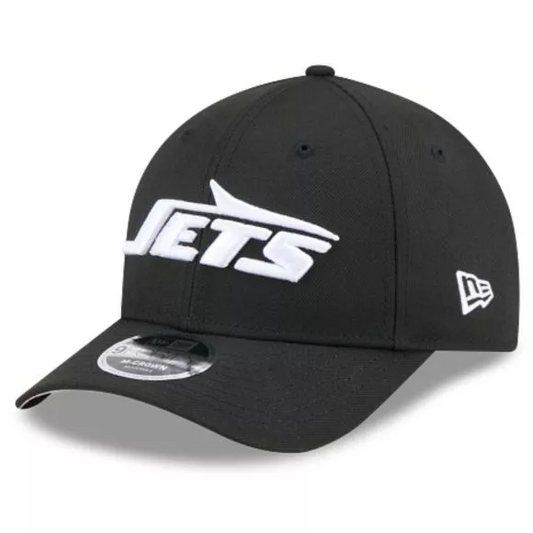 NEW YORK JETS TEAM COLLECTION 9FORTY M-CROWN SNAPBACK ADJUSTABLE HAT - BLACK