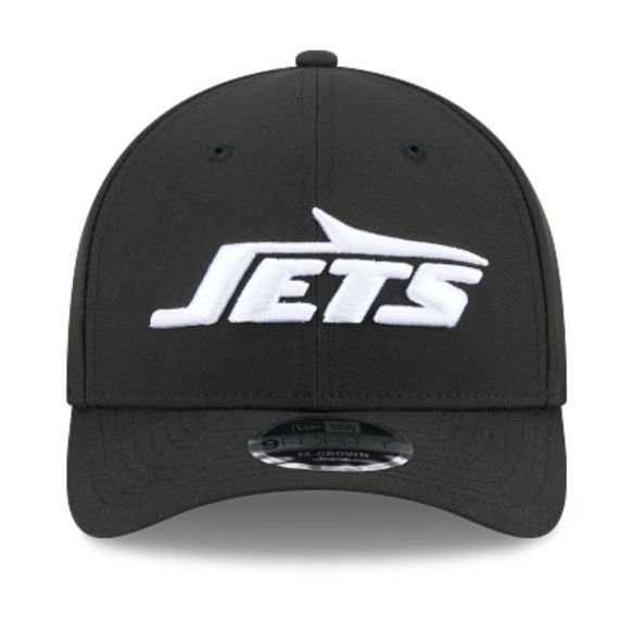 NEW YORK JETS TEAM COLLECTION 9FORTY M-CROWN SNAPBACK ADJUSTABLE HAT - BLACK