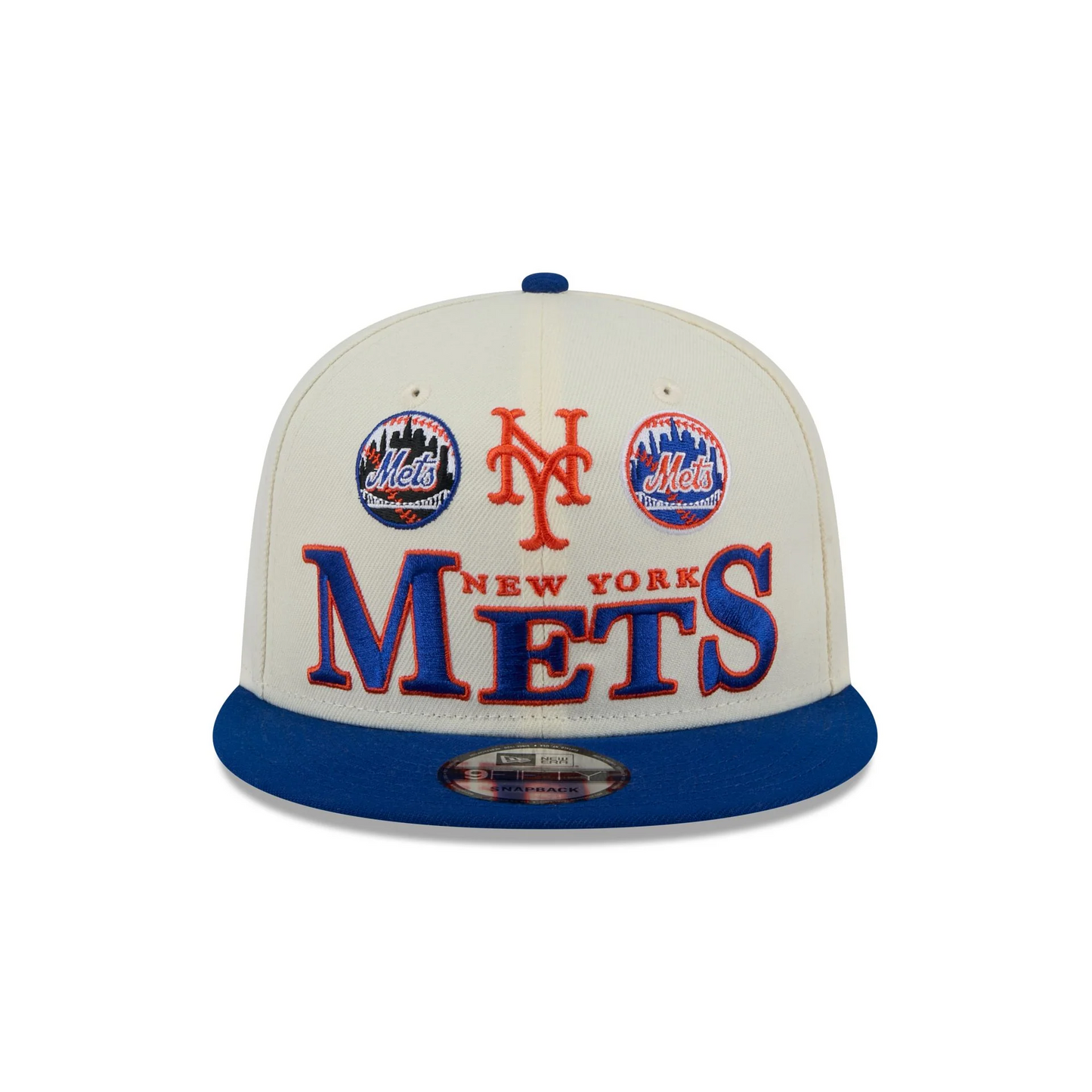 NEW YORK METS ARCHIVE 9FIFTY SNAPBACK HAT - CHROME WHITE