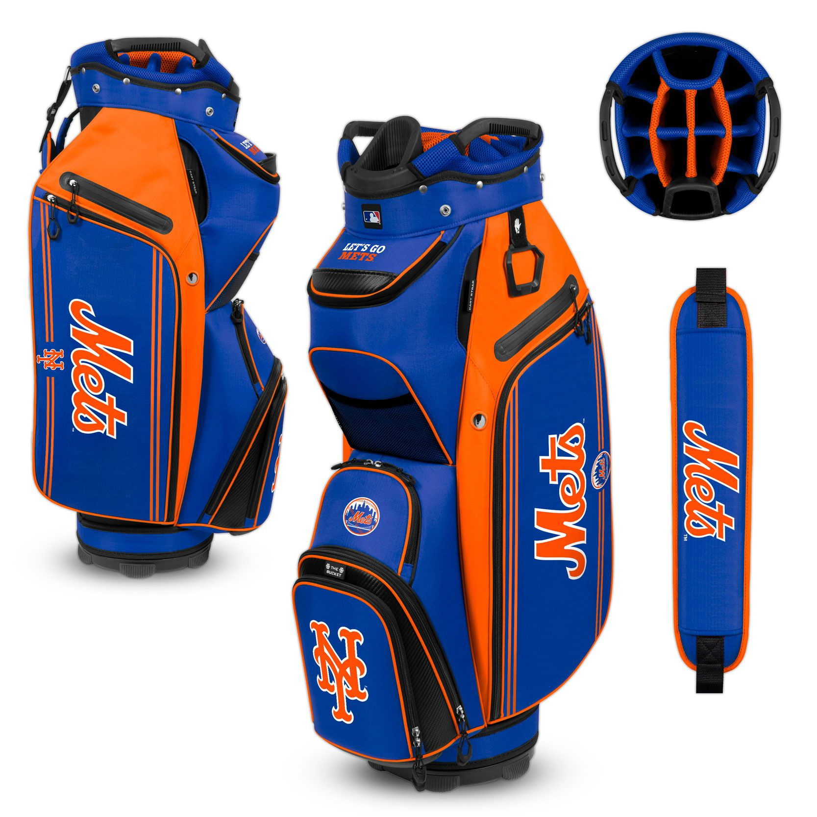 NEW YORK METS TEAM EFFORT BUCKET III COOLER CART GOLF BAG – JR'S