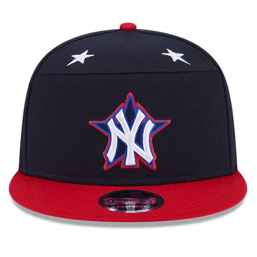 NEW YORK YANKEES 2025 MLB ALL-STAR GAME WORKOUT SPLIT PANEL 9FIFTY SNAPBACK HAT - BLUE/RED