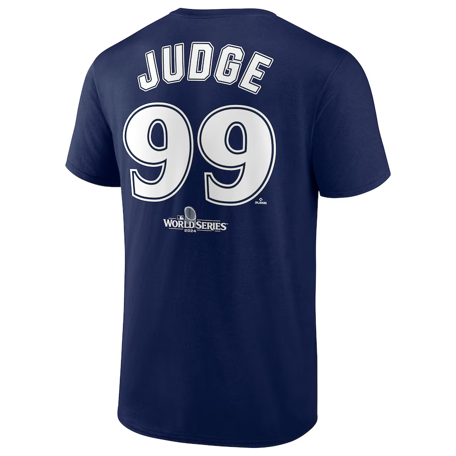 NEW YORK YANKEES AARON JUDGE MEN'S 2024 WORLD SERIES NAME & NUMBER T-SHIRT