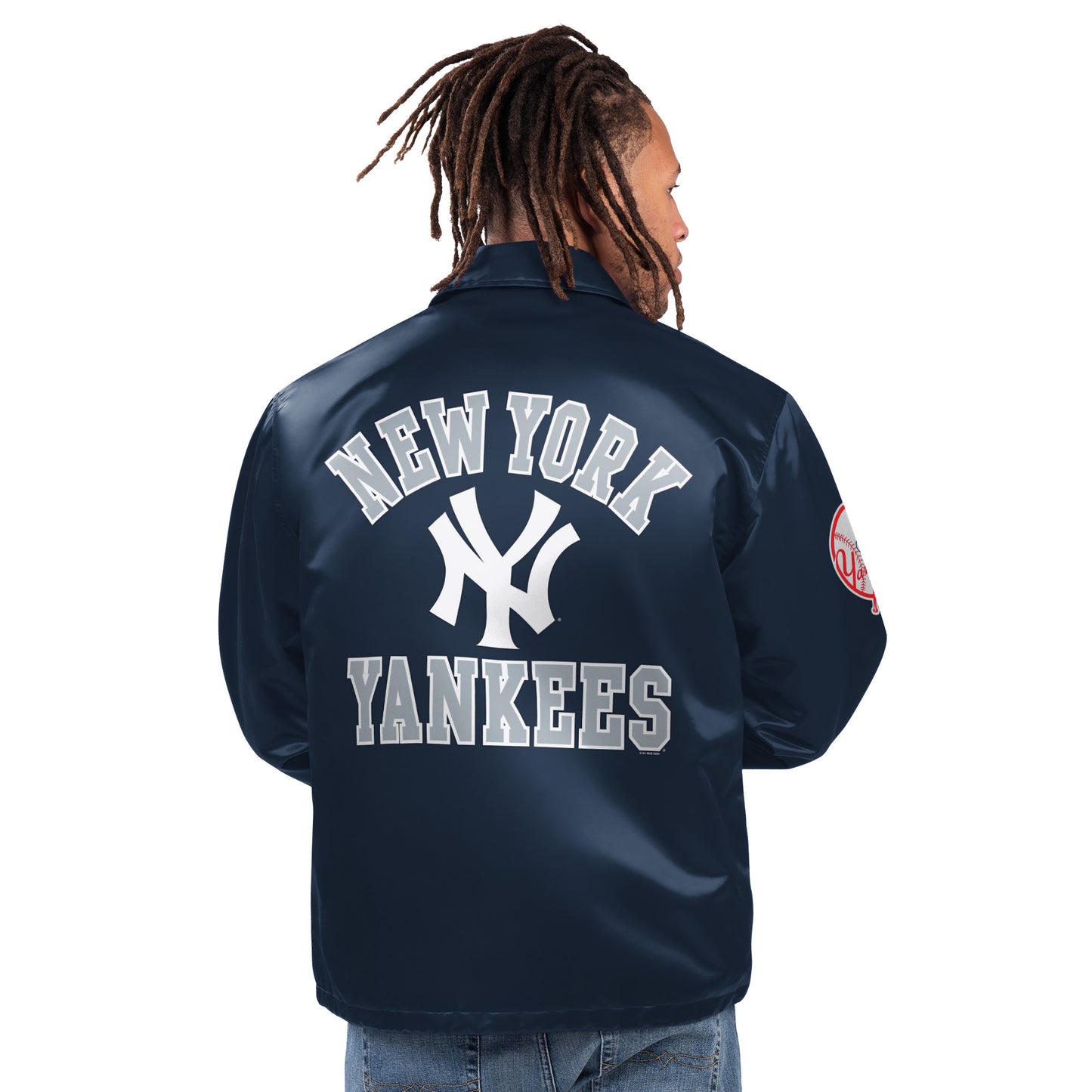 NEW YORK YANKEES MEN'S OPTION ROUTE COACHES JACKET