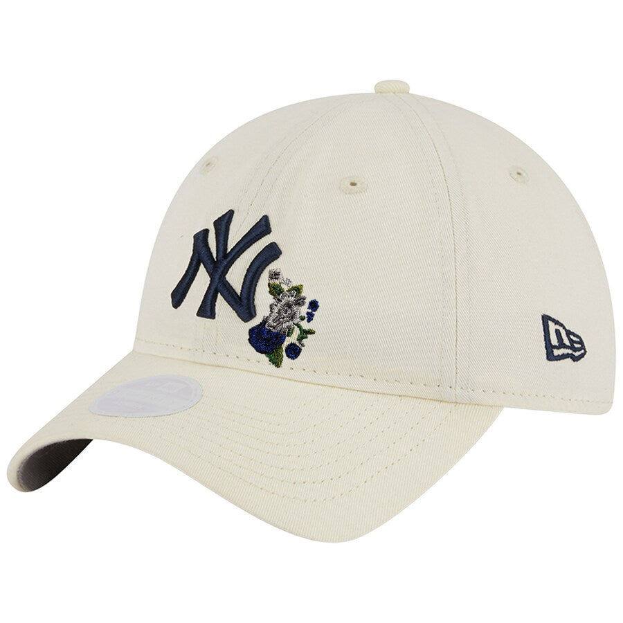 NEW YORK YANKEES WOMEN'S FLORAL 9TWENTY ADJUSTABLE - CREAM