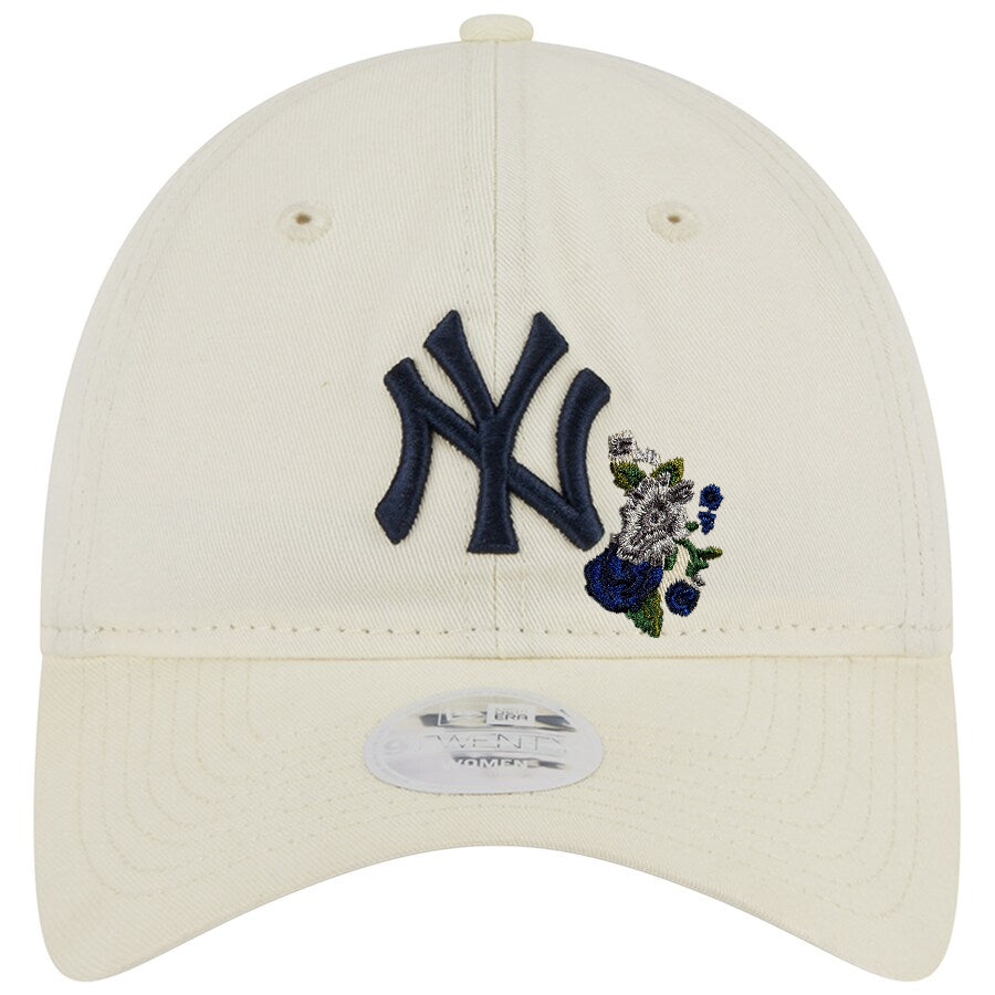 NEW YORK YANKEES WOMEN'S FLORAL 9TWENTY ADJUSTABLE - CREAM
