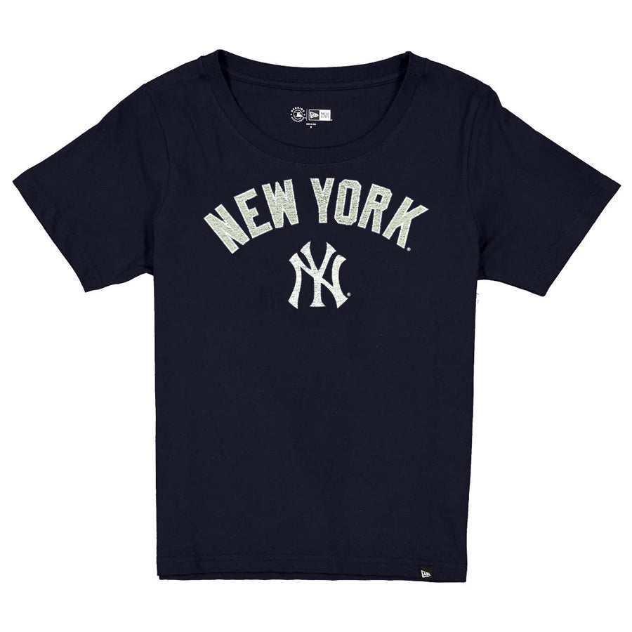 NEW YORK YANKEES WOMEN'S NEW ERA EVERGREEN BASIC T-SHIRT - NAVY