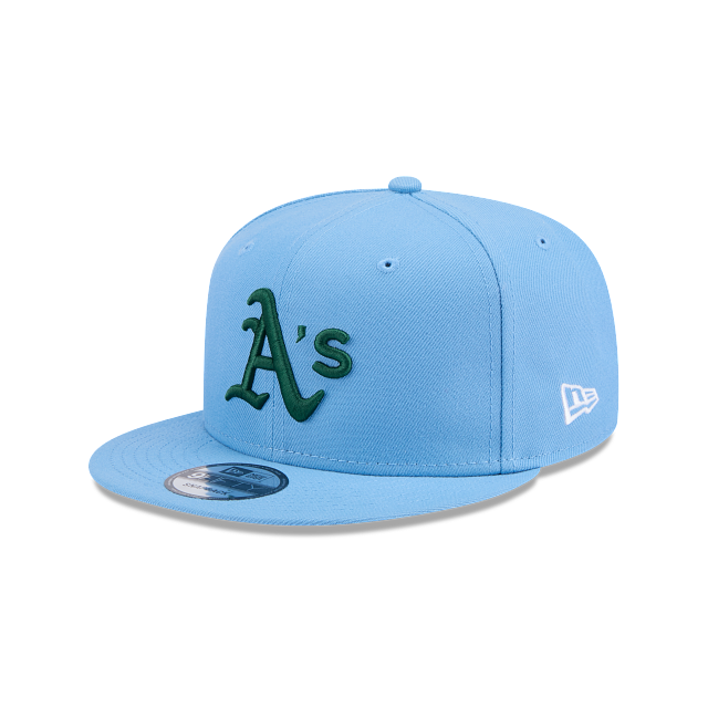OAKLAND ATHLETICS EVERGREEN BASIC 9FIFTY SNAPBACK HAT SKY JR S SPORTS
