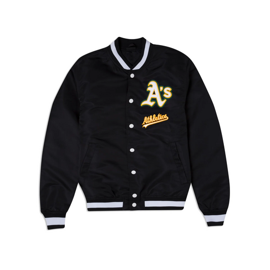 OAKLAND ATHLETICS MEN'S LOGO SELECT BLACK JACKET