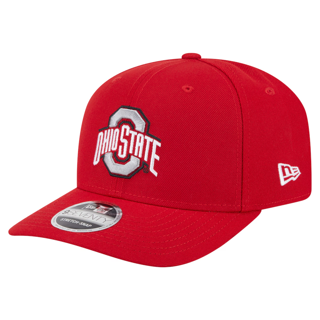 OHIO STATE BUCKEYES TEAM COLLECTIVE 9SEVENTY STRETCH-SNAP ADJUSTABLE HAT - RED