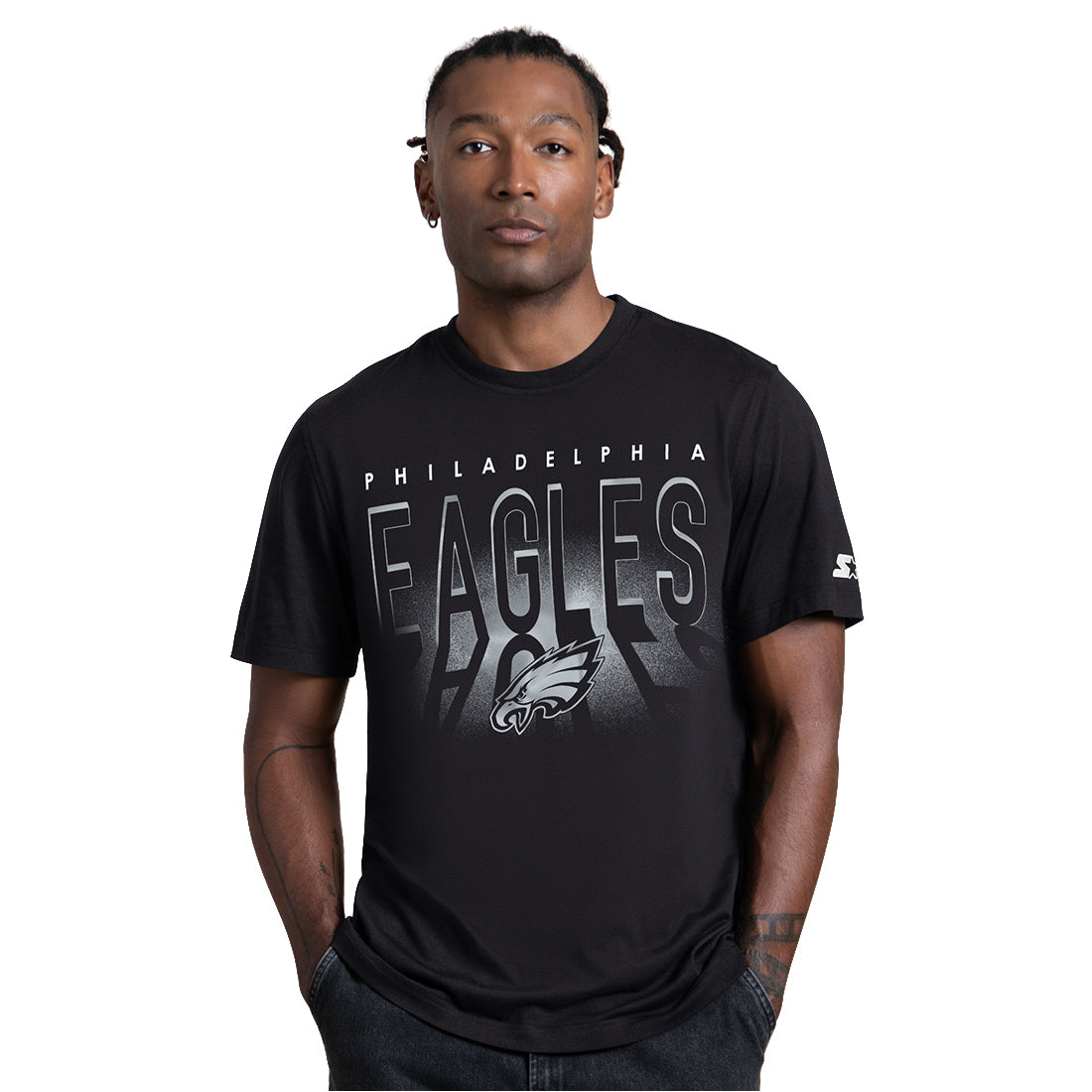 PHILADELHIA EAGLES MEN'S G-III BY CARL BANKS BACKLIT T-SHIRT - BLACK