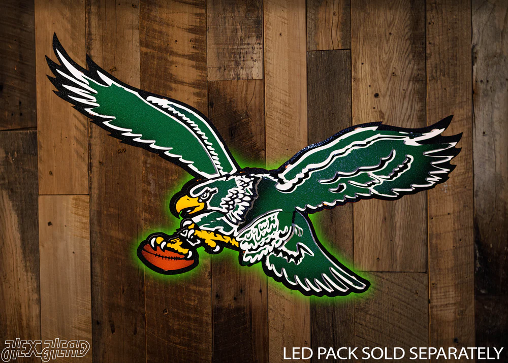 PHILADELPHIA EAGLES "1987" 3D VINTAGE METAL WALL ART - 30" X 17"