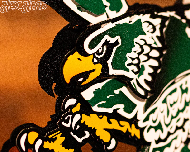 PHILADELPHIA EAGLES "1987" 3D VINTAGE METAL WALL ART - 30" X 17"