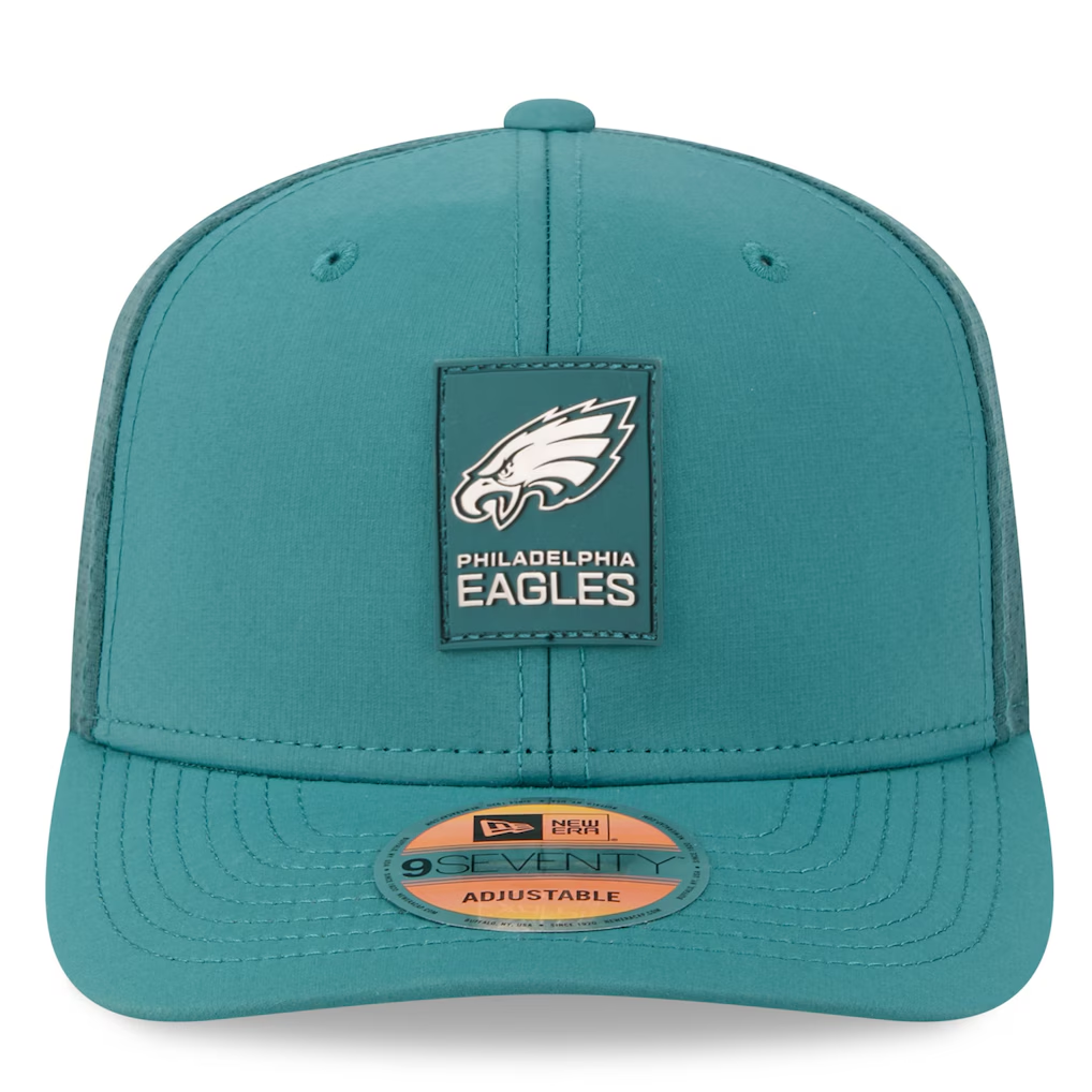 PHILADELPHIA EAGLES 2025 NFL SIDELINE 9SEVENTY STRETCH-SNAP ADJUSTABLE HAT - GREEN