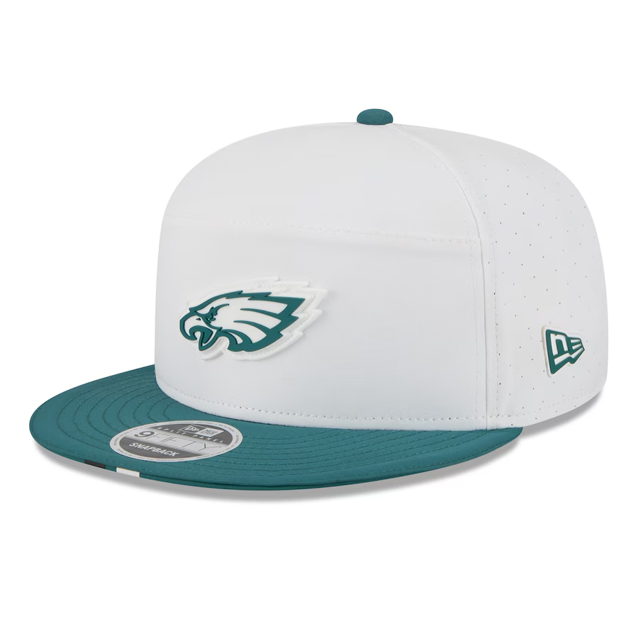 PHILADELPHIA EAGLES 2025 NFL TRAINING CAMP 9FIFTY SPLIT PANEL SNAPBACK HAT - WHITE