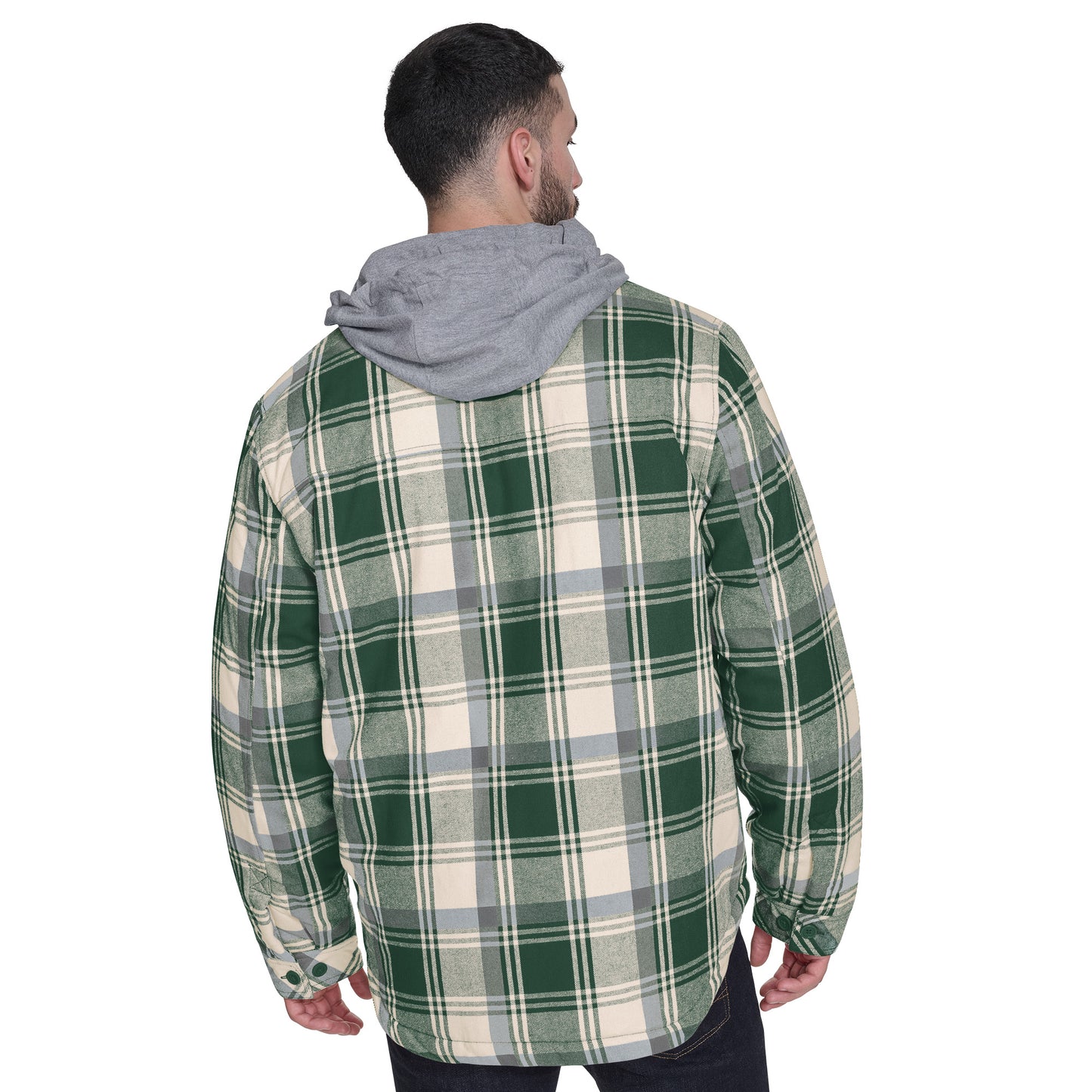 PHILADELPHIA EAGLES MEN'S FULLBACK PLAID HOODED JACKET