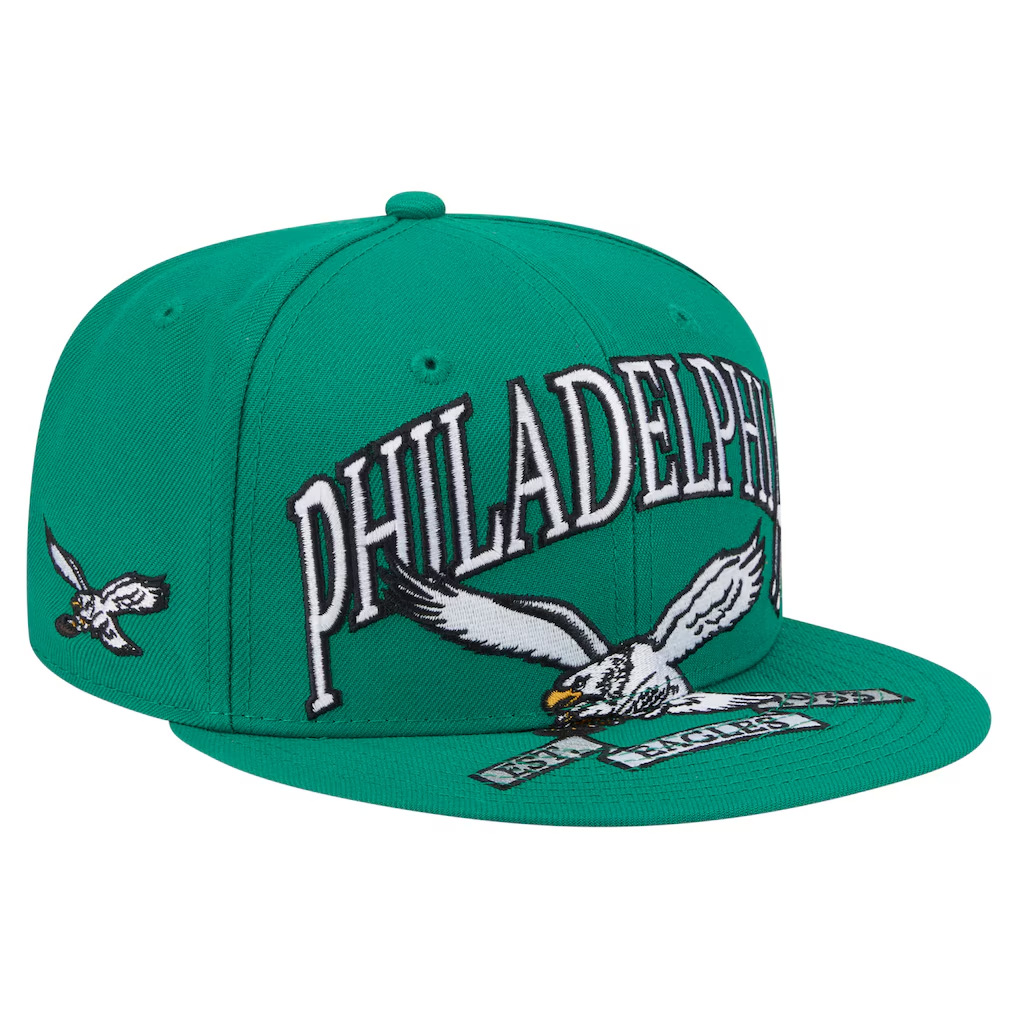 PHILADELPHIA EAGLES OVERSIZED 59FIFTY FITTED HAT - KELLY  display picture 2