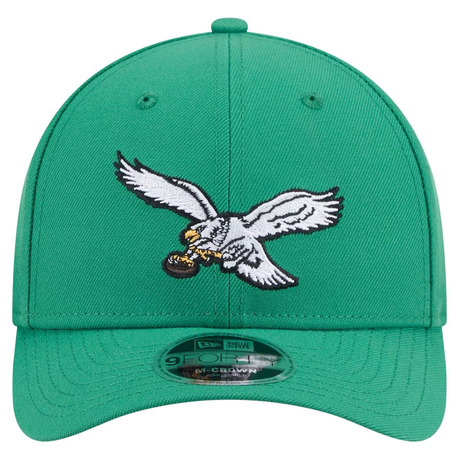 PHILADELPHIA EAGLES TEAM COLLECTION 9FORTY M-CROWN SNAPBACK ADJUSTABLE HAT - KELLY GREEN