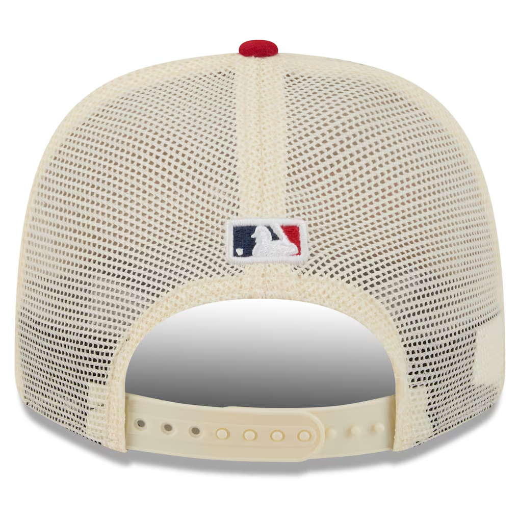 PHILADELPHIA PHILLIES 2026 MLB USA 250 4TH OF JULY 9SEVENTY ADJUSTABLE SNAPBACK TRUCKER HAT - CHROME WHITE/RED