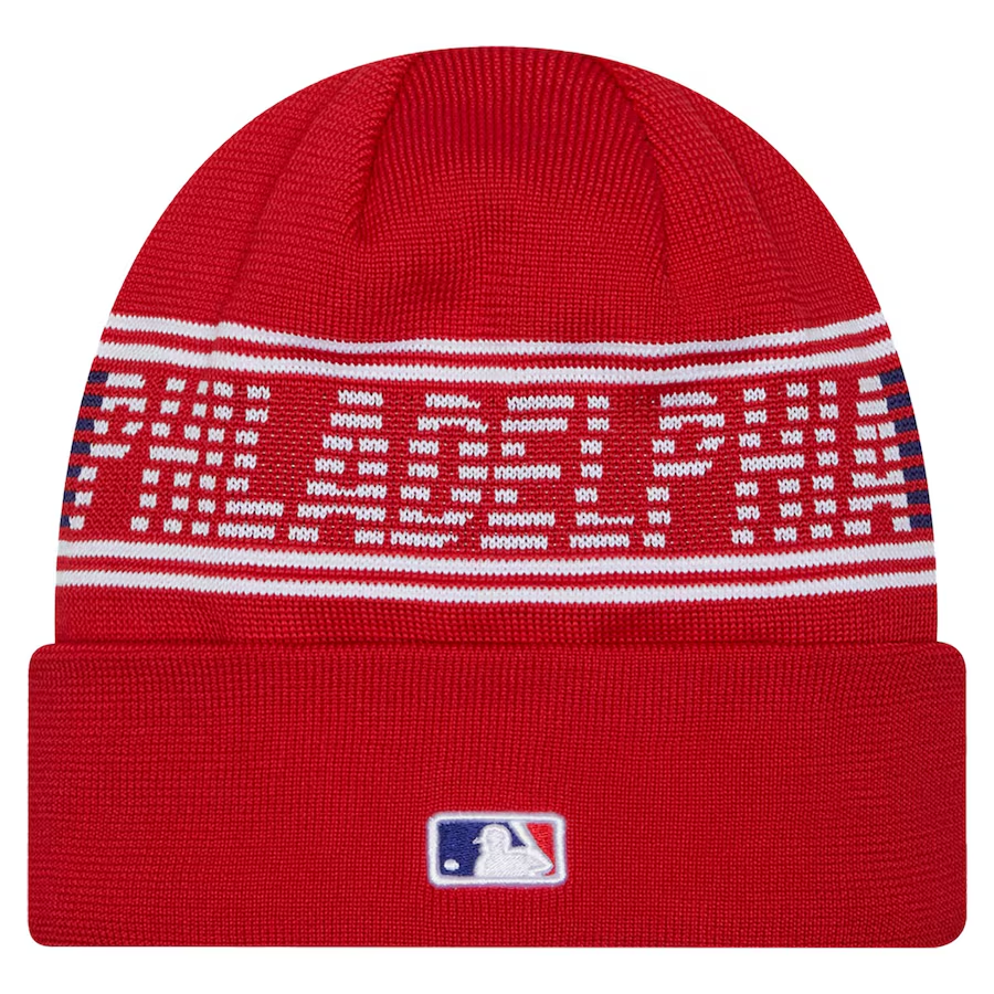 PHILADELPHIA PHILLIES CLUBHOUSE SPORT CUFFED KNIT - RED