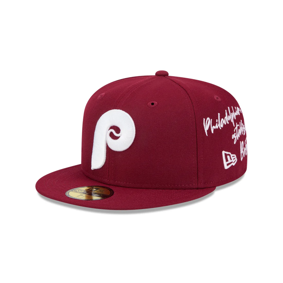 PHILADELPHIA PHILLIES TEAM VERBIAGE 59FIFTY FITTED HAT RED