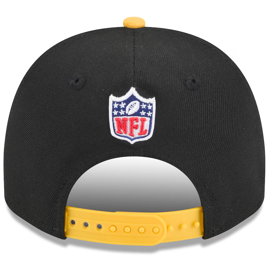 PITTSBURGH STEELERS 2025 NFL DRAFT 9FIFTY A-FRAME SNAPBACK HAT - BLACK/GOLD
