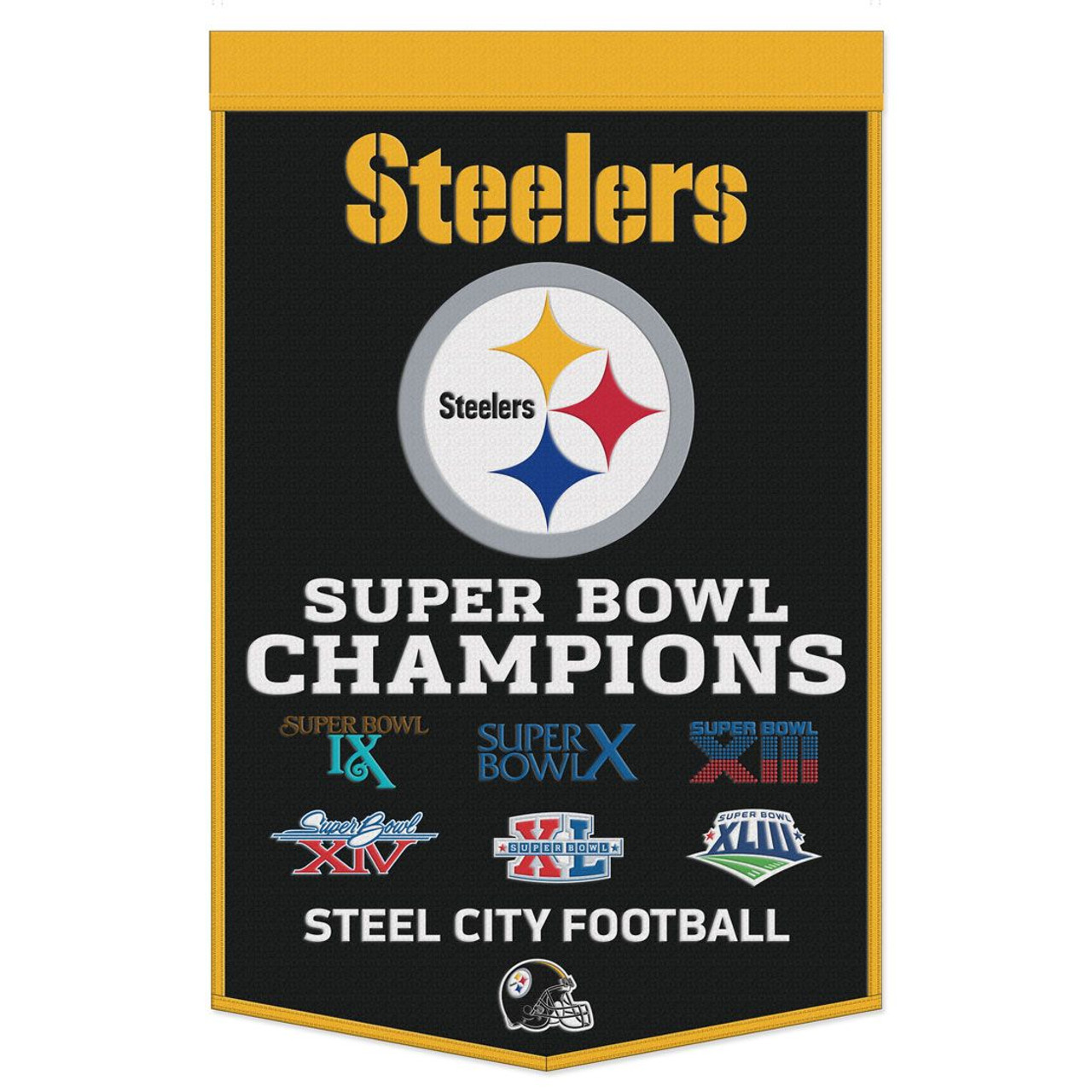 PITTSBURGH STEELERS 24" X 38" CELEBRATION WOOL BANNER