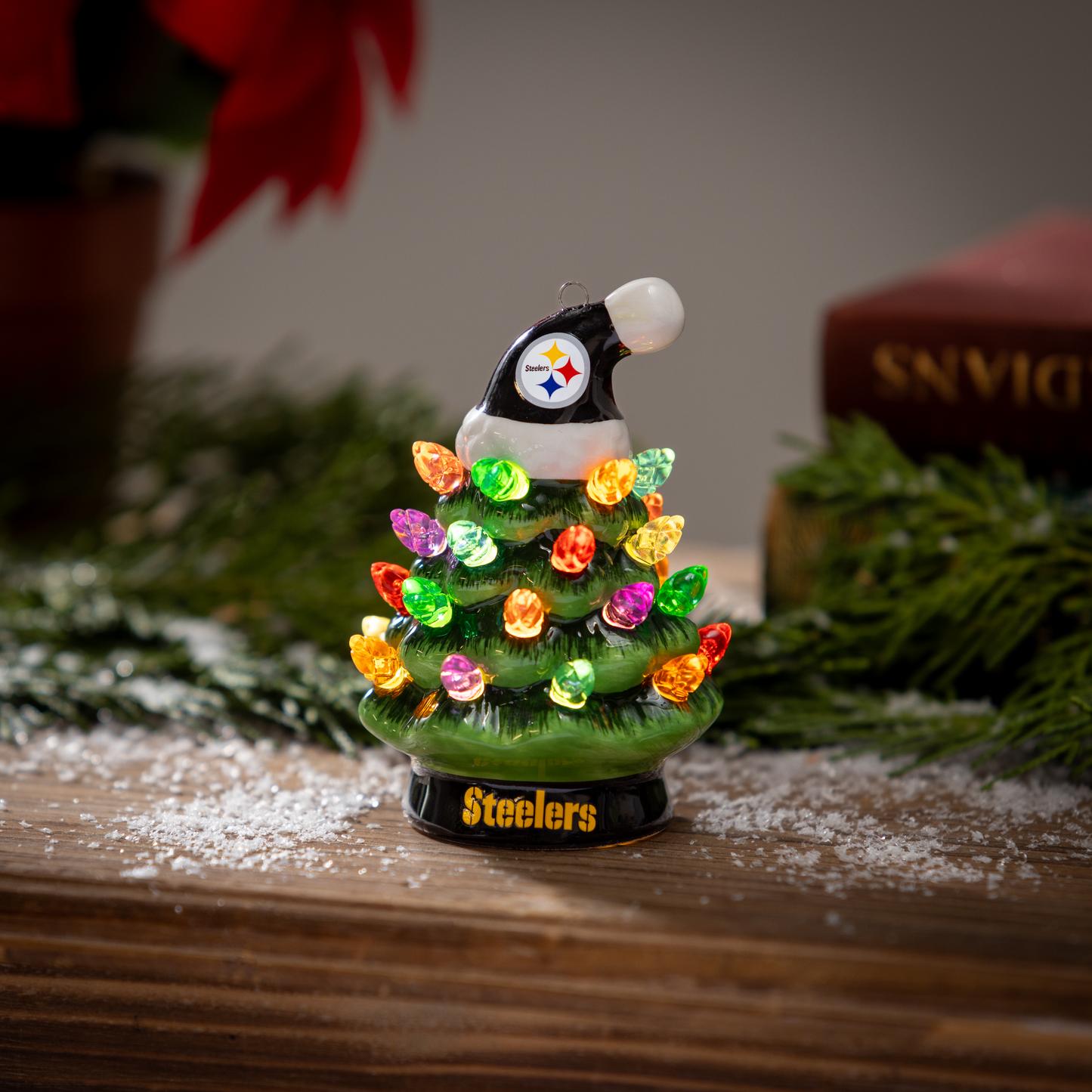 PITTSBURGH STEELERS 4" MINI LED TABLETOP CHRISTMAS TREE