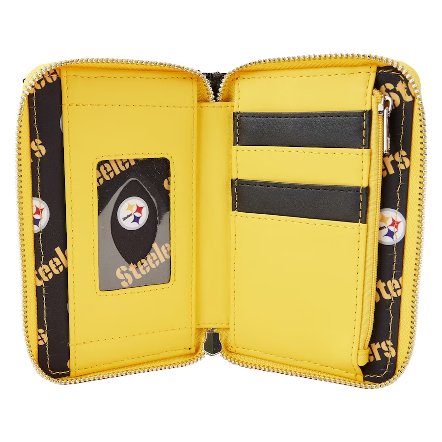 PITTSBURGH STEELERS LOUNGEFLY SEQUIN ZIP AROUND WALLET