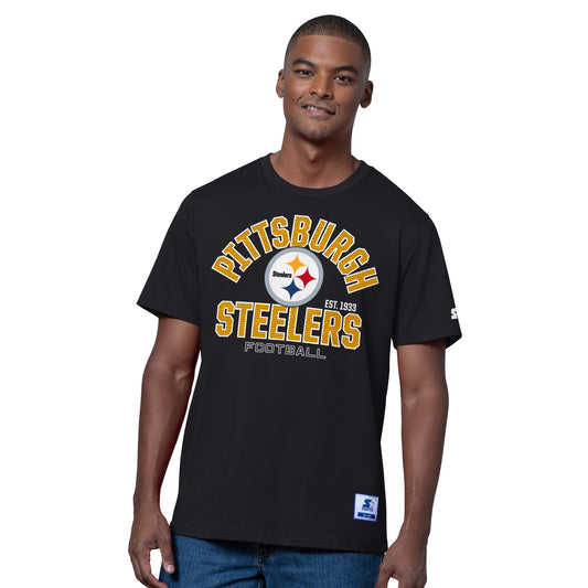 PITTSBURGH STEELERS MEN'S G-III DEFENDER T-SHIRT - BLACK