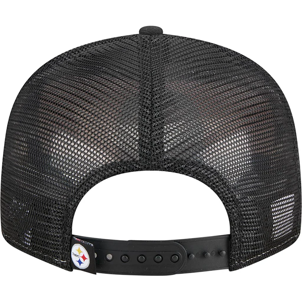 PITTSBURGH STEELERS OUTDOOR SPLIT PANEL TRUCKER 9FIFTY SNAPBACK HAT