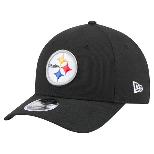 PITTSBURGH STEELERS TEAM COLLECTION 9FORTY M-CROWN SNAPBACK ADJUSTABLE HAT - BLACK