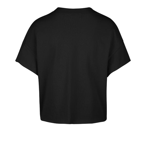 PITTSBURGH STEELERS WOMEN'S '47 BRAND ELATION OVERSIZED NOTCH T-SHIRT - BLACK