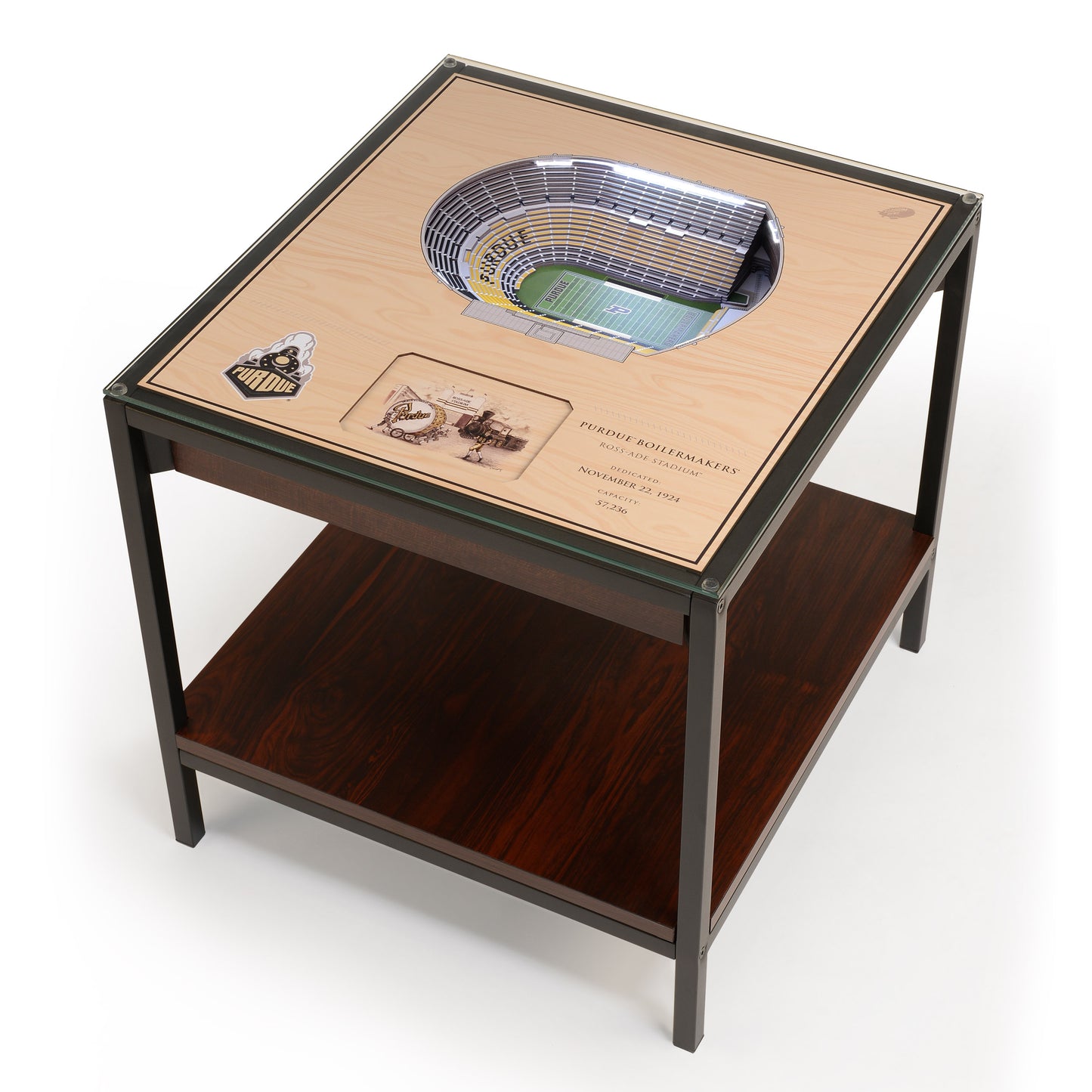 PURDUE BOILERMAKERS 25 LAYER 3D STADIUM LIGHTED END TABLE - FOOTBALL