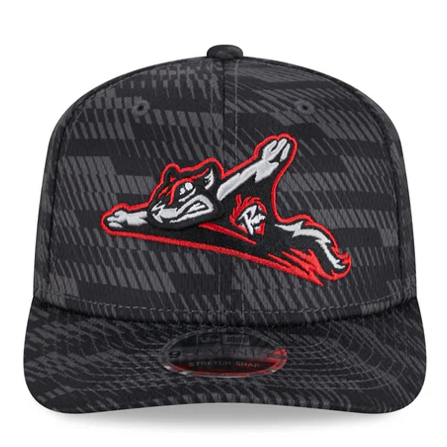 RICHMOND FLYING SQUIRRELS 2025 MILB CLUBHOUSE 9SEVENTY STRETCH-SNAP HAT - BLACK
