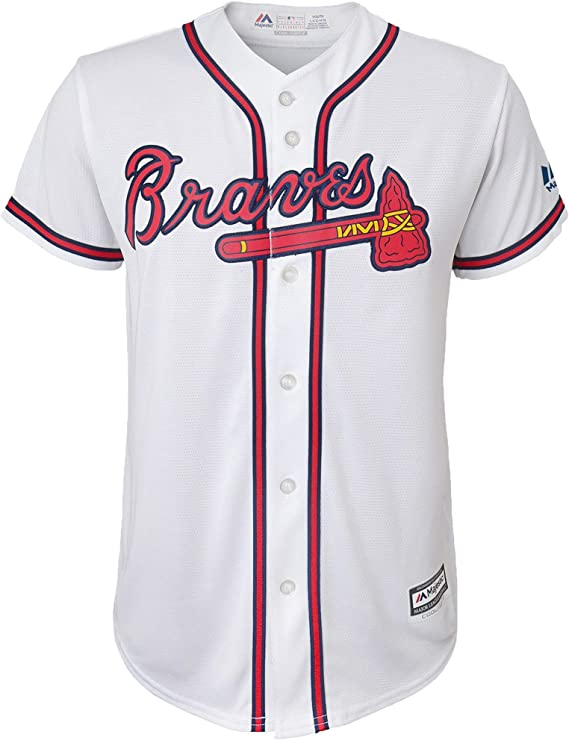 RONALD ACUNA YOUTH REPLICA ATLANTA BRAVES JERSEY - WHITE