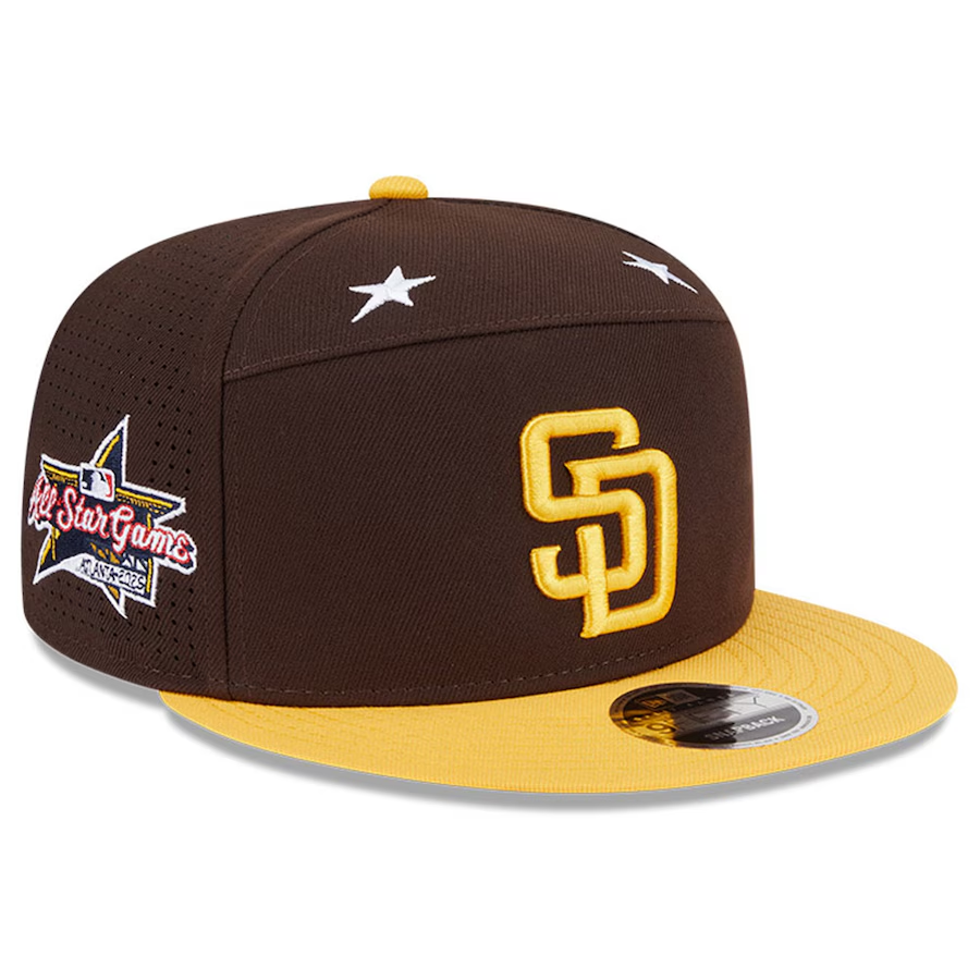 SAN DIEGO PADRES 2025 MLB ALL-STAR GAME 9FIFTY SPLIT PANEL SNAPBACK HAT -BROWN/GOLD