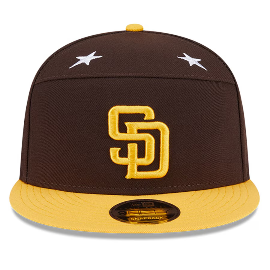SAN DIEGO PADRES 2025 MLB ALL-STAR GAME 9FIFTY SPLIT PANEL SNAPBACK HAT -BROWN/GOLD