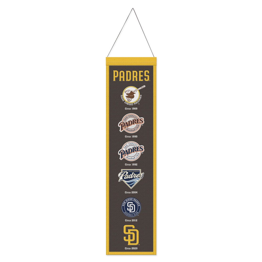 SAN DIEGO PADRES 8" X 32" EVOLUTION WOOL BANNER