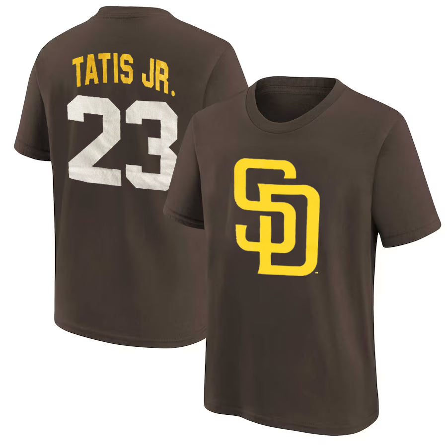 SAN DIEGO PADRES FERNANDO TATIS YOUTH NAME NUMBER T SHIRT