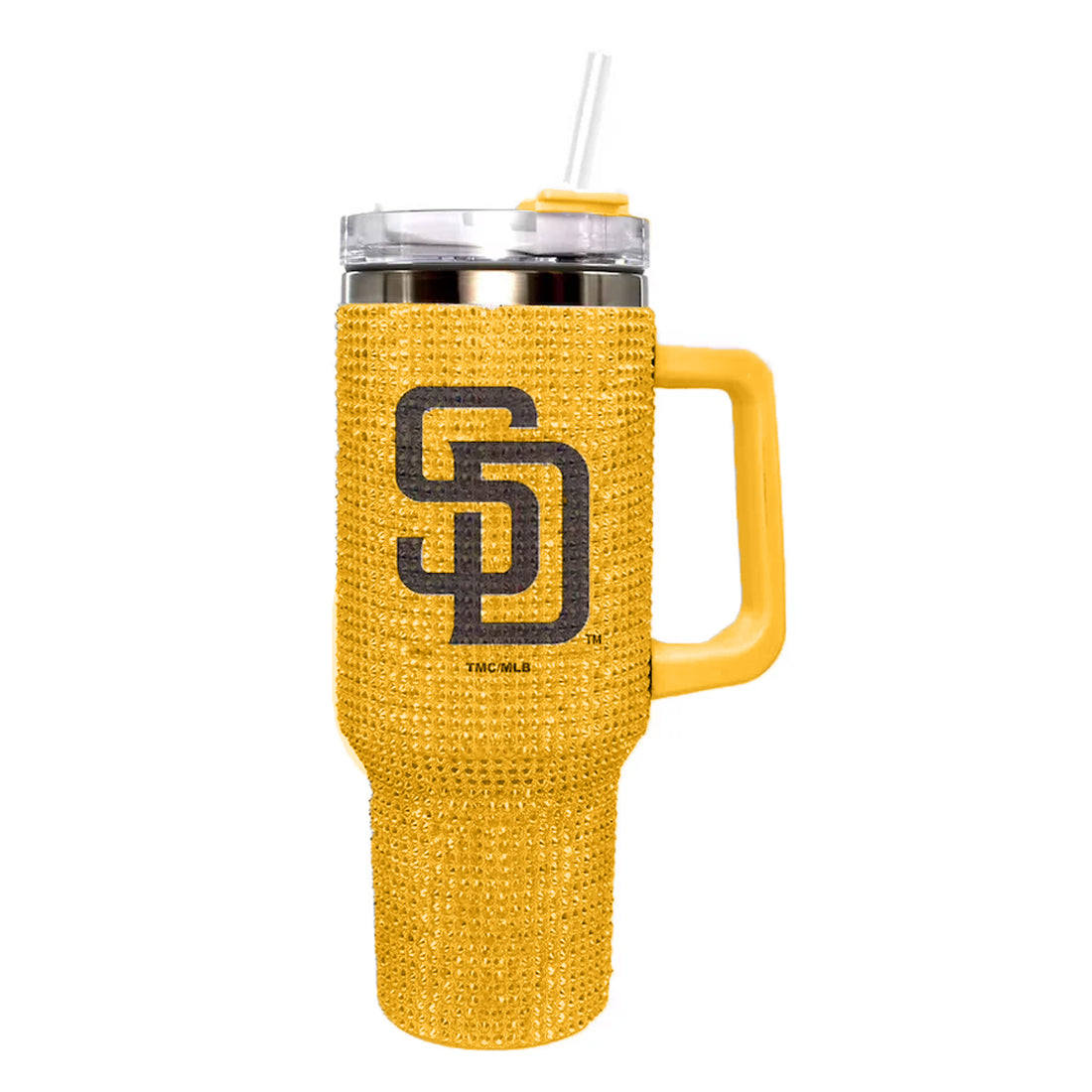 SAN DIEGO PADRES THE MEMORY COMPANY 40 OZ BLING COLOSSAL TUMBLER - GOLD