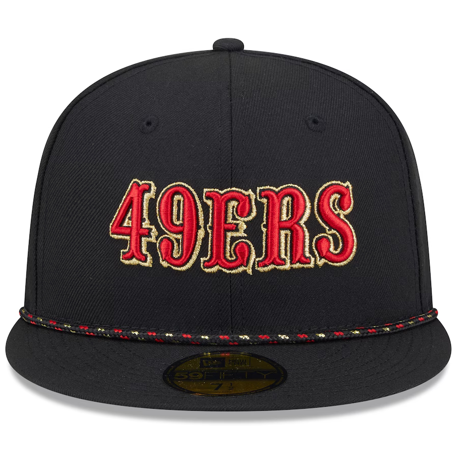 SAN FRANCISCO 49ERS 2025 NFL RIVALRY SIDELINE COLLECTION 59FIFTY FITTED HAT - BLACK