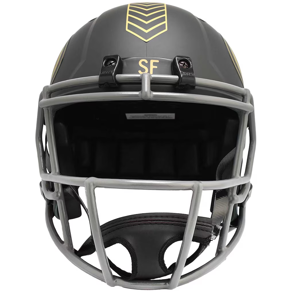 SAN FRANCISCO 49ERS 2025 NFL SALUTE TO SERVICE RIDDELL FULL SIZE SPEED REPLICA HELMET